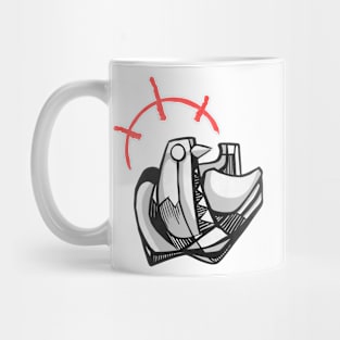 Abstract dove bird design Mug